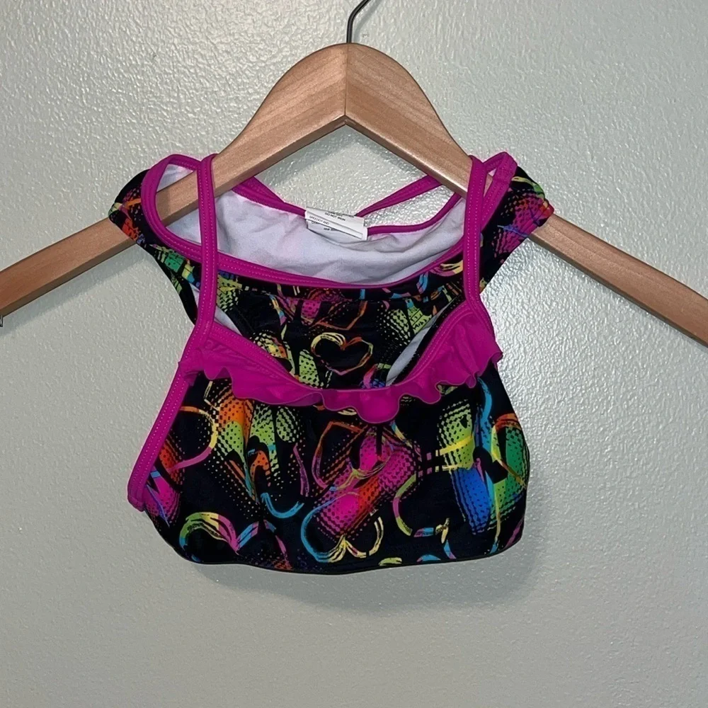 Speedo Two piece bikini Girls size 7, multi color